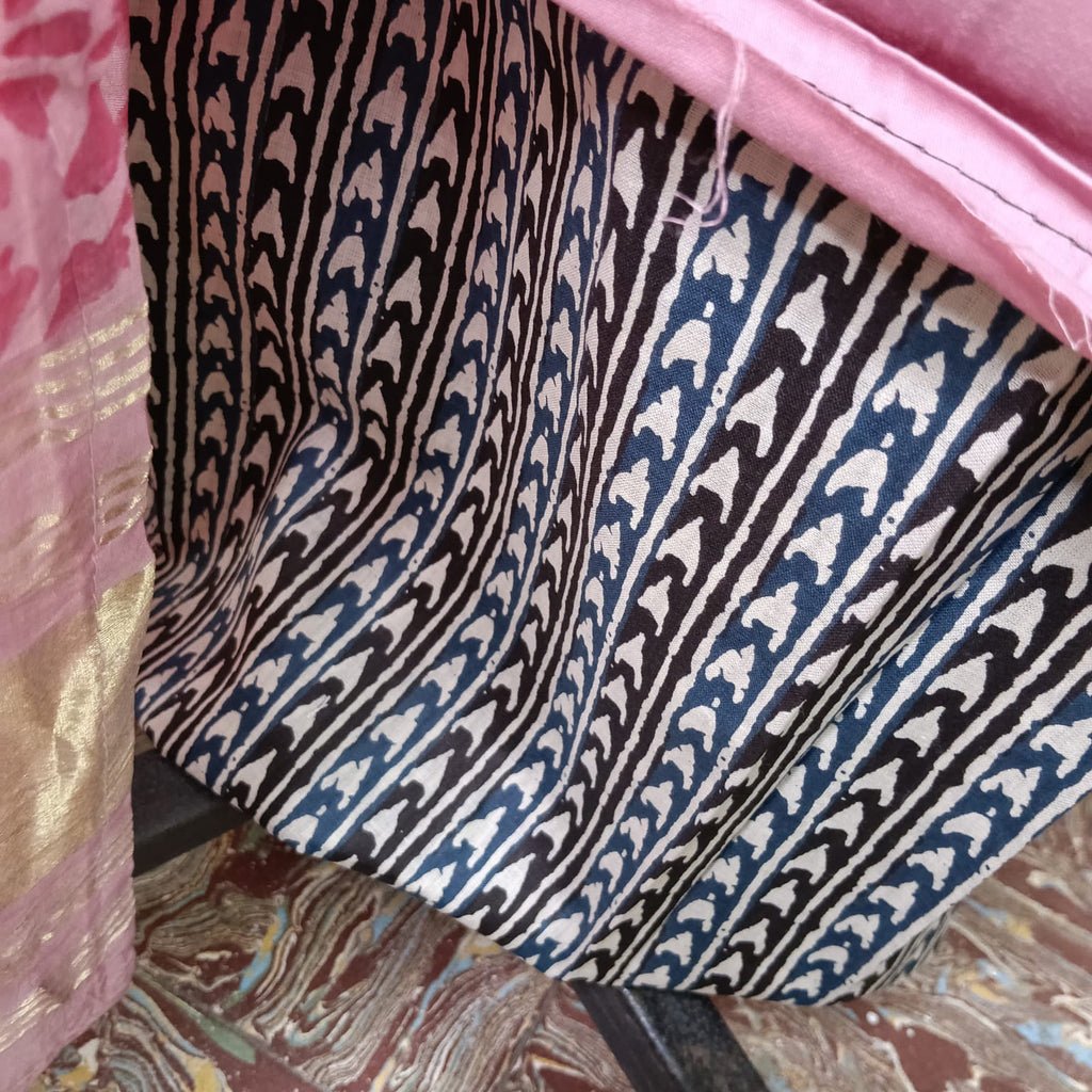 Blush Pink Ethnic Printed Cotton Chudithar Dress Material with Dupatta