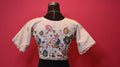 Women's White Floral Embroidered Readymade Blouse – Elbow Sleeve