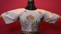 Women's White Floral Embroidered Readymade Blouse – Elbow Sleeve
