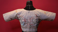Women's Ivory Scenic Embroidered Readymade Blouse – Elbow Sleeve
