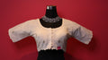 Women's Ivory Embellished Readymade Blouse – Elbow Sleeve