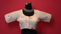 Women's Ivory Floral Embroidered Readymade Blouse – Elbow Sleeve