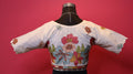 Women's Ivory Floral Embroidered Readymade Blouse – Elbow Sleeve