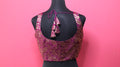 Women's Purple & Gold Banarasi Brocade Sleeveless Readymade Blouse