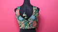 Women's Forest Green Floral Embroidered Designer Readymade Blouse