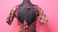Women's Maroon Printed Cotton Designer Readymade Blouse