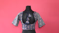 Women's Blue Printed Cotton Designer Readymade Blouse