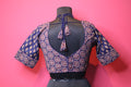 Women's Maroon Printed Cotton Designer Readymade Blouse – Sweetheart Neck with Halter Strap